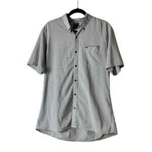 HURLEY Stretch Fit Short Sleeve Button Down Shirt Size Large